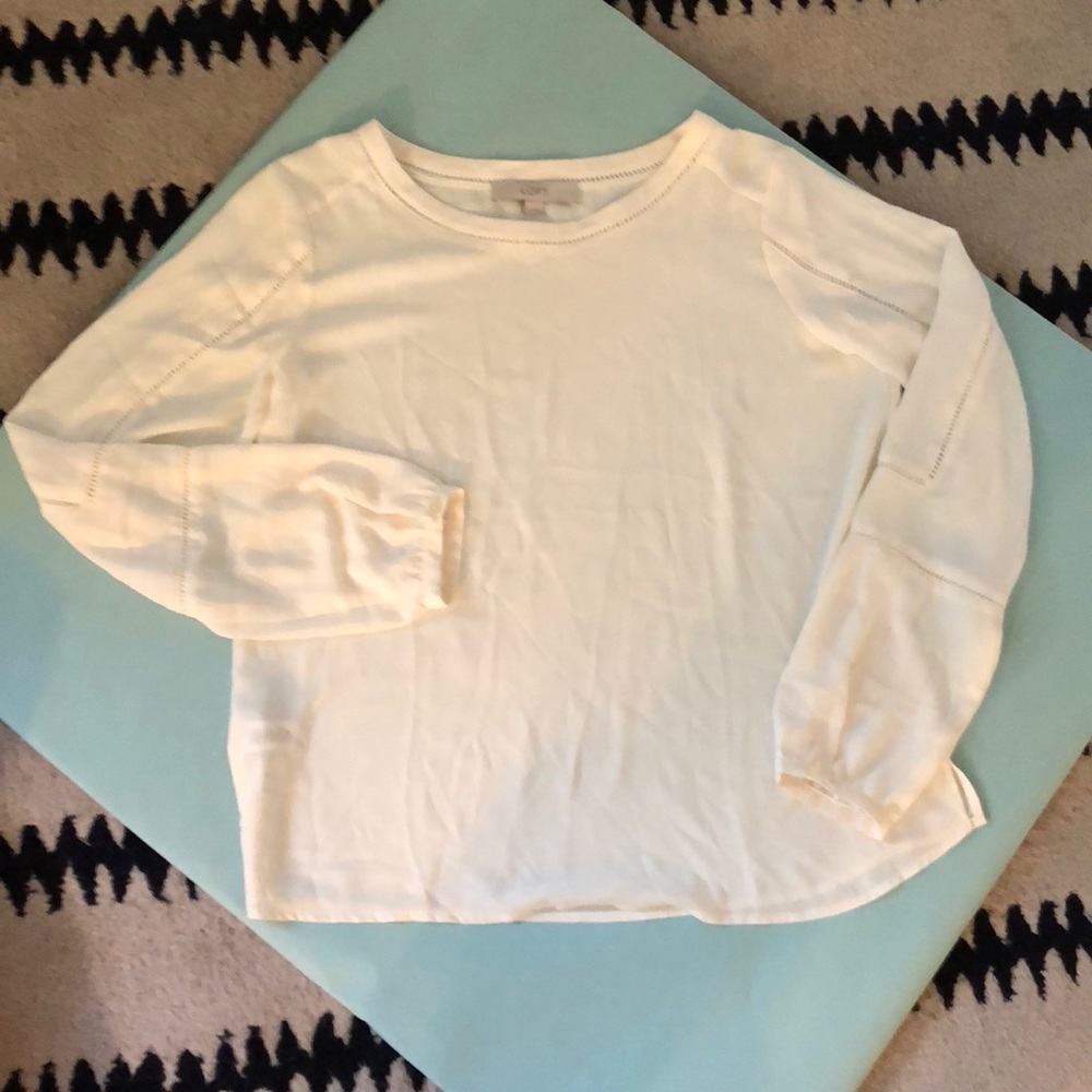 Cream loft blouse